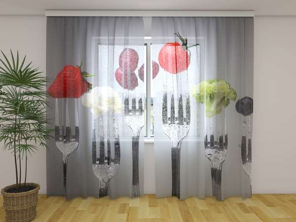 Rideau en mousseline : FOURCHES