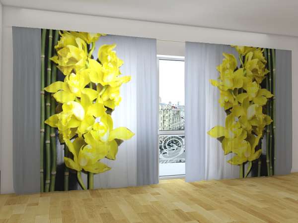 Rideau grand format : ORCHIDÉES JAUNES 2