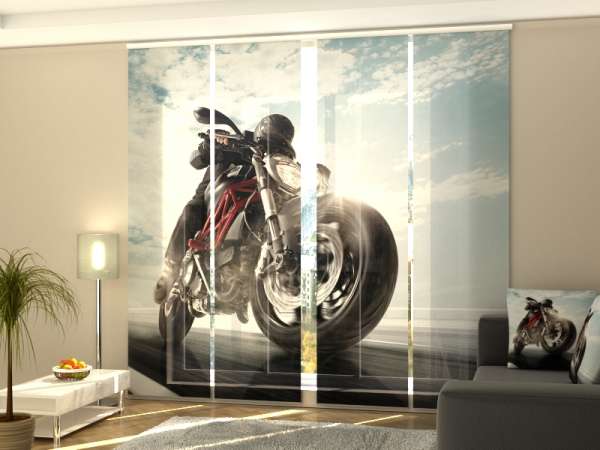 Rideau coulissant (1-4 pcs.) : LES MOTARDS SUR L'AUTOROUTE