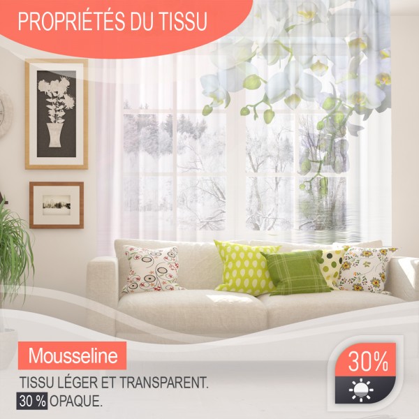 Rideau en mousseline : BELLE VIEILLE GRÈCE