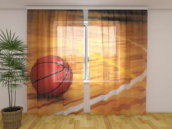 Rideau en mousseline : BASKET-BALL