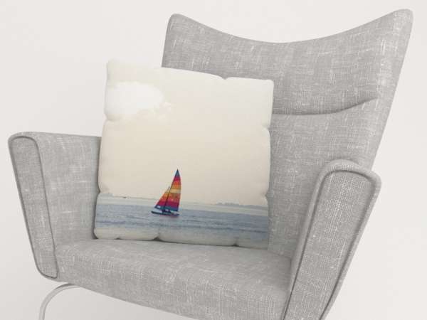 Housse de coussin : VOILIER SOLITAIRE