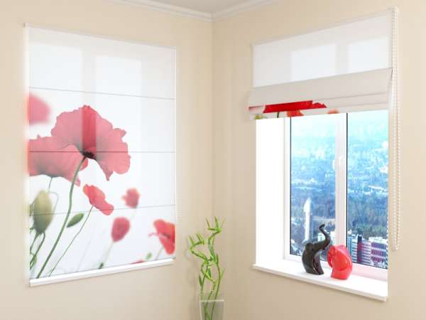 Store Romain : ROUGE ET BLANC
