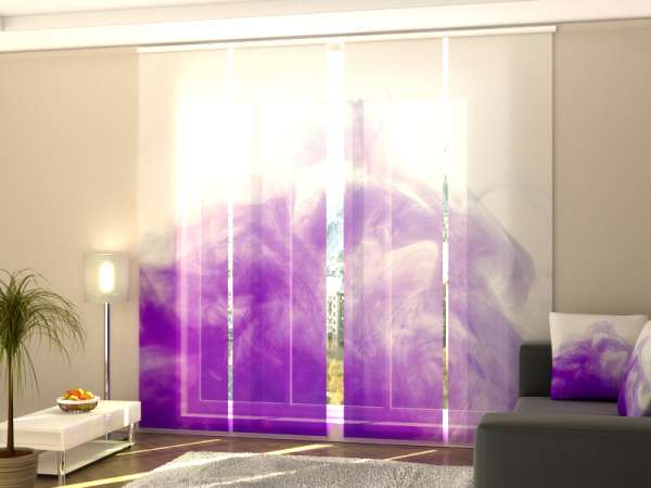 Rideau coulissant (1-4 pcs.) : NUAGE POURPRE