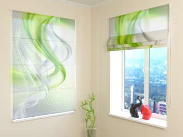 Store Romain : ABSTRACTION VAGUES VERTES Store Romain : ABSTRACTION VAGUES VERTES