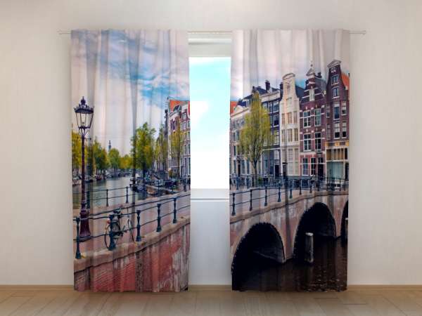 Rideau imprimé : PONT À AMSTERDAM