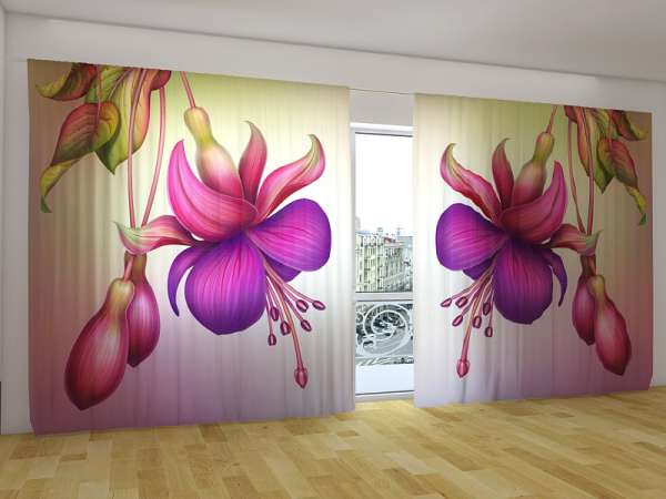 Rideau grand format : FLEUR VIOLET