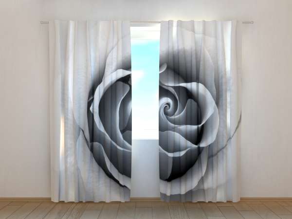 Rideau imprimé : GRIS ROSE