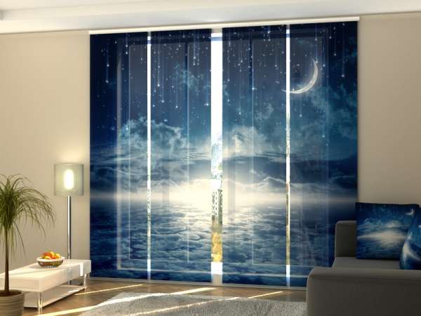 Rideau coulissant (1-4 pcs.) : NUIT ÉTOILÉE