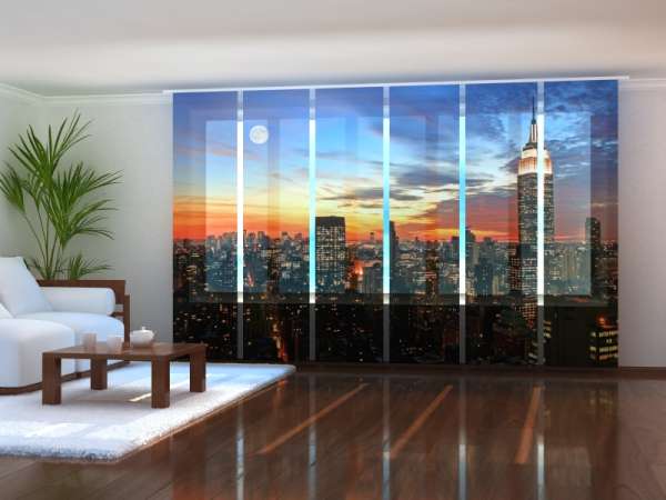 Rideau coulissant (1-6 pcs.) : LEVER DU SOLEIL SUR NEW YORK