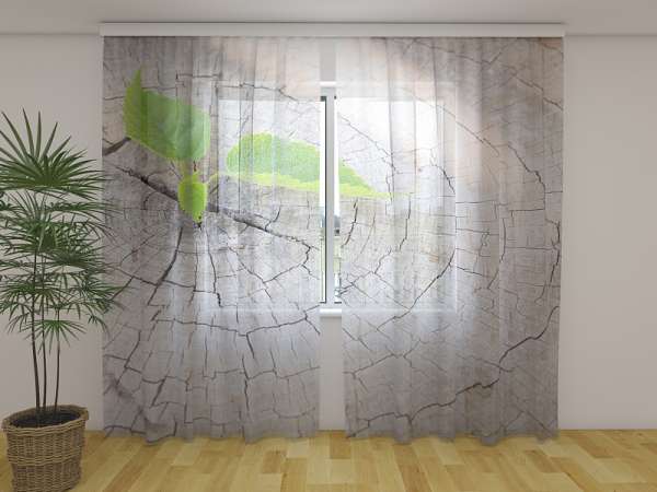 Rideau en mousseline : SOUCHE D'ARBRE