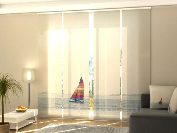 Rideau coulissant (1-4 pcs.) : VOILIER SOLITAIRE