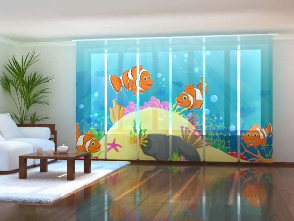 Rideau coulissant (1-6 pcs.) : LE POISSON CLOWN
