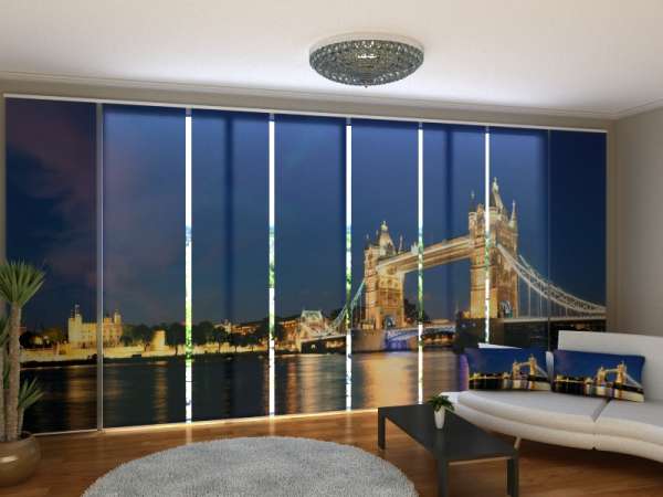 Rideau coulissant (1-8 pcs.) : TOWER BRIDGE LA NUIT