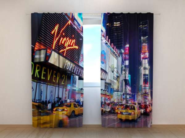 Rideau imprimé : TIMES SQUARE LA NUIT
