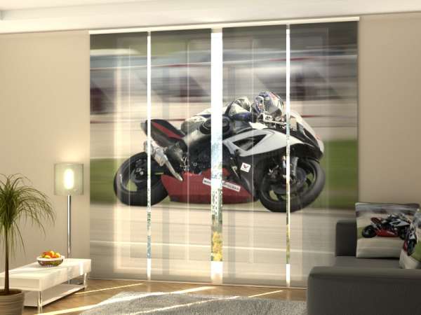 Rideau coulissant (1-4 pcs.) : COURSE DE MOTO