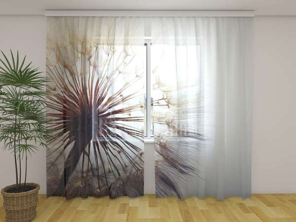 Rideau en mousseline : PISSENLIT INCROYABLE