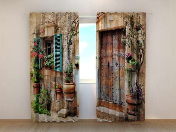 Rideau imprimé : PORTE ANTIQUE