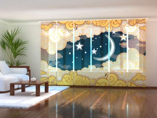 Rideau coulissant (1-6 pcs.) : CIEL DE NUIT