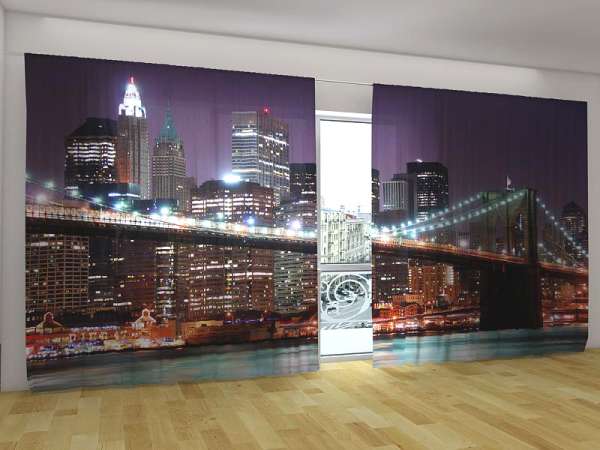 Rideau grand format : BROOKLYN BRIDGE LA NUIT