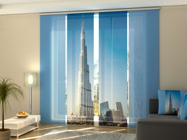 Rideau coulissant (1-4 pcs.) : GRATTE-CIEL DE DUBAÏ 2