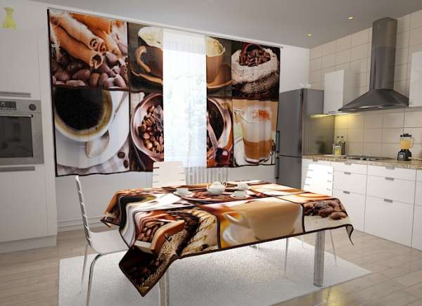 Rideau de cuisine : COLLAGE DE CAFÉ 5