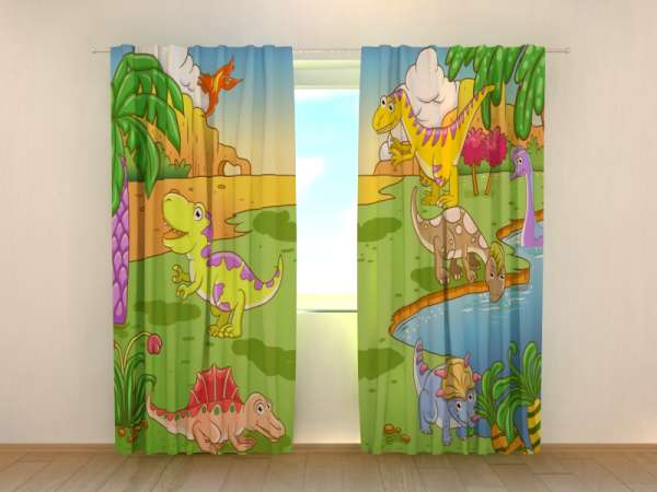 Rideau imprimé : PETITS DINOSAURES