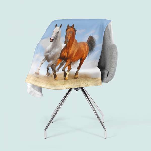 Couverture polaire : CHEVAUX