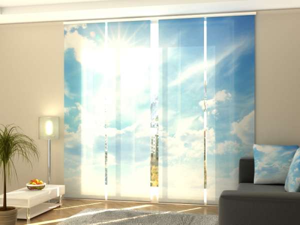 Rideau coulissant (1-4 pcs.) : CIEL BLEU