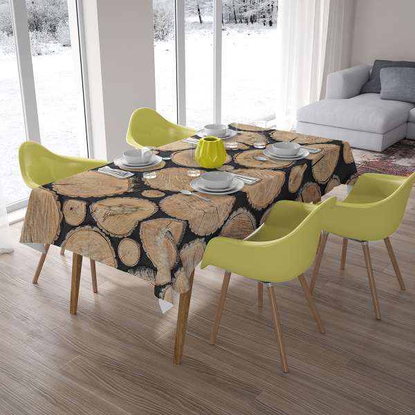 Nappe de table : SOUCHES DE BOIS