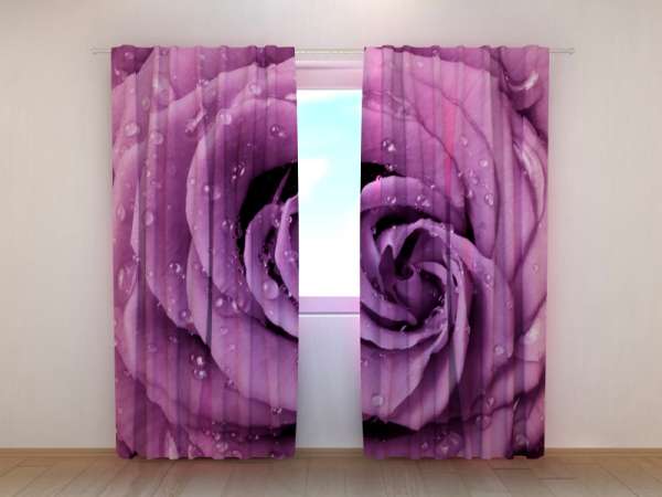 Rideau imprimé : ROSE VIOLET