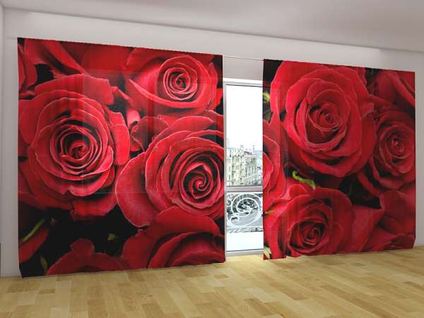 Rideau grand format : ROSES ROUGES