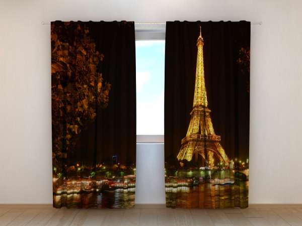 Rideau imprimé : TOUR EIFFEL DORÉE