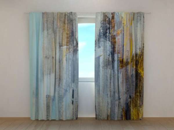 Rideau imprimé : PEINTURE MURALE ABSTRAITE