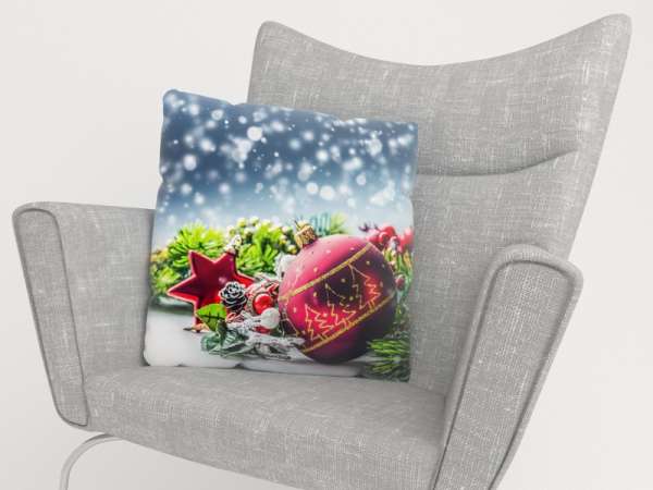 Housse de coussin : DÉCORATIONS DE NOËL ET NEIGE