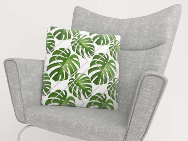 Housse de coussin : FEUILLES DE PALMIER