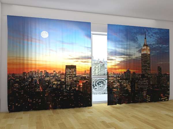 Rideau grand format : LEVER DU SOLEIL SUR NEW YORK