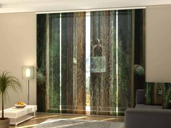 Rideau coulissant (1-4 pcs.) : TOILE D'ARAIGNÉE SUR UNE VIEILLE SERRURE