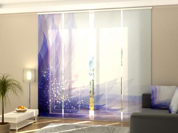 Rideau coulissant (1-4 pcs.) : ABSTRACTION VIOLET