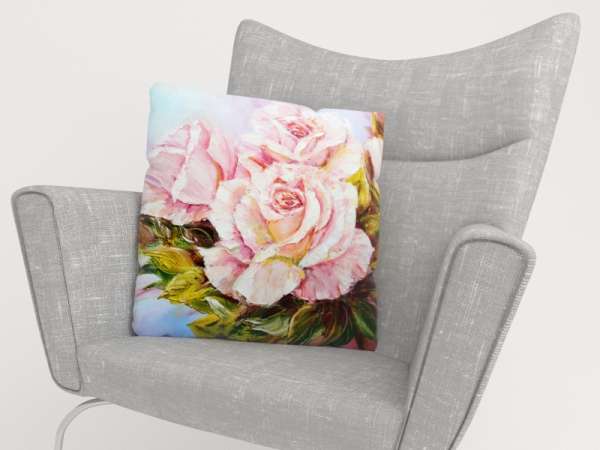 Housse de coussin : TENDRESSE DES ROSE