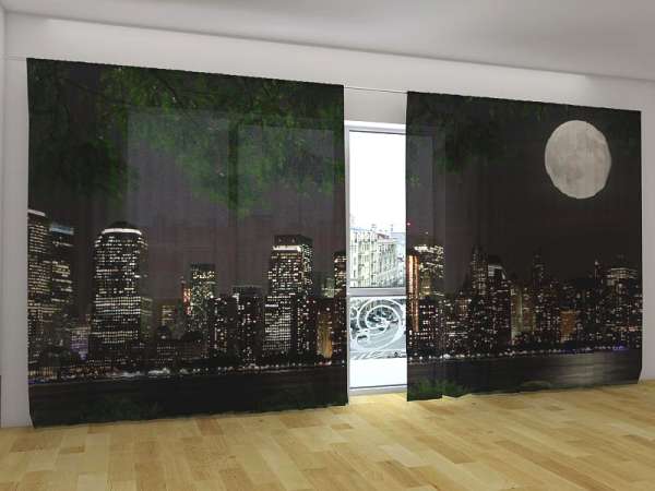Rideau grand format : LUNE SUR MANHATTAN