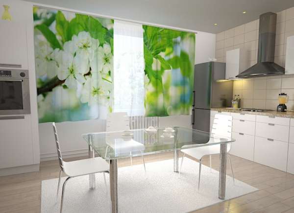 Rideau de cuisine : FLEUR DE PRINTEMPS 2