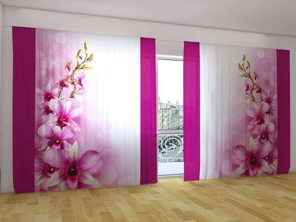 Rideau grand format : ORCHIDÉES ROSE
