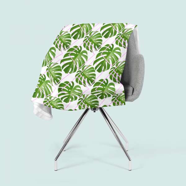 Couverture polaire : FEUILLES DE PALMIER