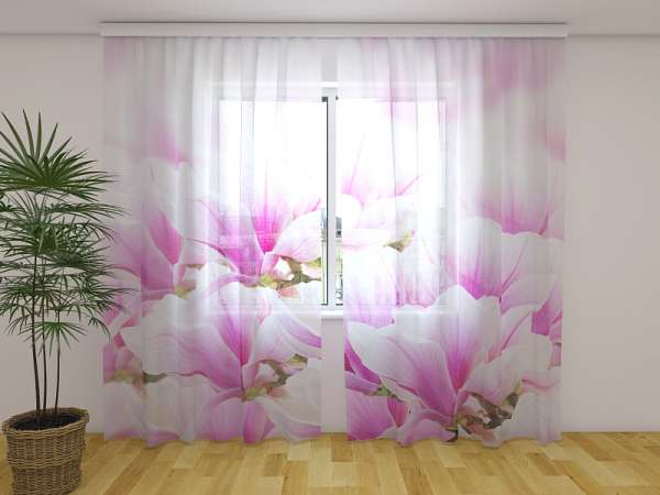 Rideau en mousseline : MAGNOLIAS TENDRES