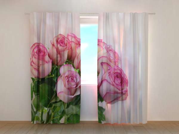 Rideau imprimé : BOUQUET DE ROSES