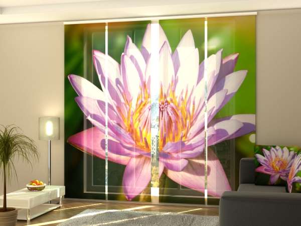 Rideau coulissant (1-4 pcs.) : BELLE FLEUR DE LOTUS