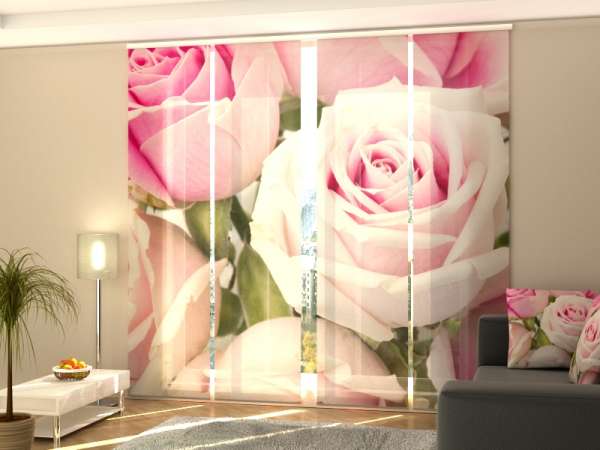Rideau coulissant (1-4 pcs.) : ROSES ROYALES