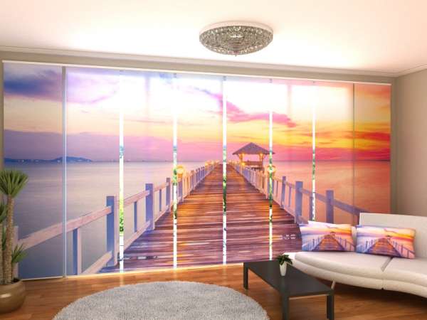 Rideau coulissant (1-8 pcs.) : LEVER DU SOLEIL SUR LA MER