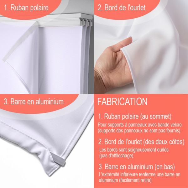 Rideau coulissant (1-6 pcs.) : BOULES ET CÔNES DE NOËL ROUGES